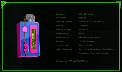 Lost Vape Ursa Pocket 1200mAh KIT (Cyber Elf)